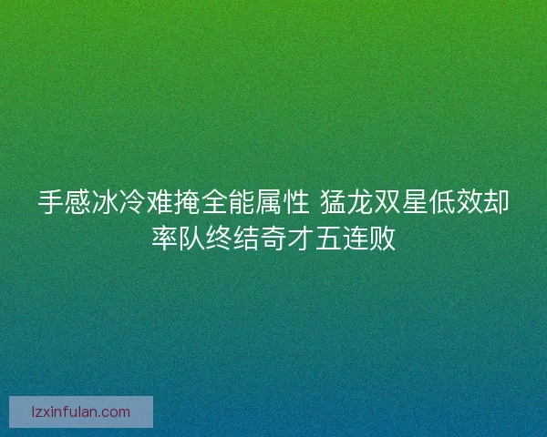 手感冰冷难掩全能属性 猛龙双星低效却率队终结奇才五连败